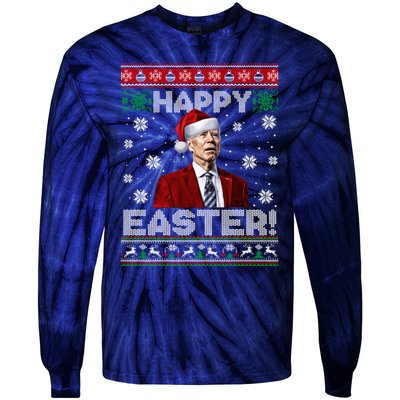 Funny Joe Biden Happy Easter Ugly Christmas Sweater Tie-Dye Long Sleeve Shirt