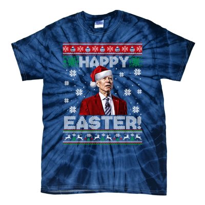 Funny Joe Biden Happy Easter Ugly Christmas Sweater Tie-Dye T-Shirt