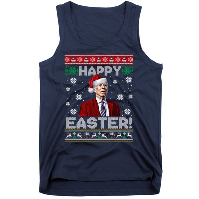 Funny Joe Biden Happy Easter Ugly Christmas Sweater Tank Top