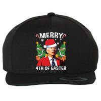 Funny Joe Biden Christmas Santa Hat Merry 4th Of Easter Xmas Wool Snapback Cap