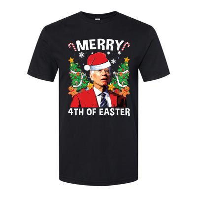 Funny Joe Biden Christmas Santa Hat Merry 4th Of Easter Xmas Softstyle® CVC T-Shirt