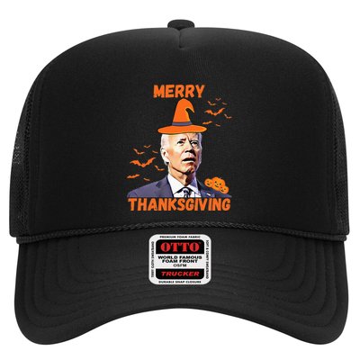 Funny Joe Biden Confused Merry Thanksgiving Happy Halloween Trucker Hat