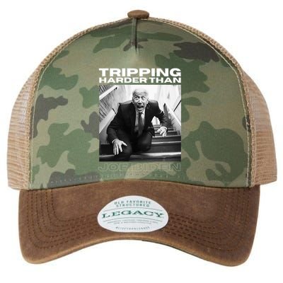 Funny Joe Biden Tripping Harder Than Joe Biden Legacy Tie Dye Trucker Hat