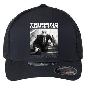 Funny Joe Biden Tripping Harder Than Joe Biden Flexfit Unipanel Trucker Cap