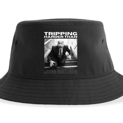 Funny Joe Biden Tripping Harder Than Joe Biden Sustainable Bucket Hat