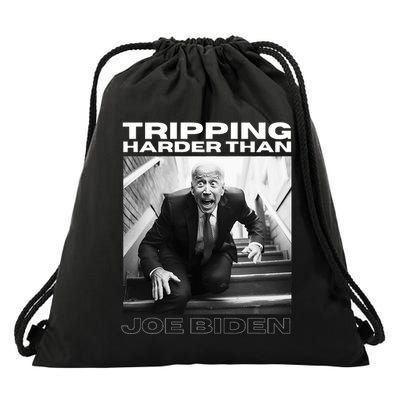 Funny Joe Biden Tripping Harder Than Joe Biden Drawstring Bag