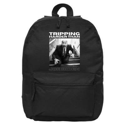Funny Joe Biden Tripping Harder Than Joe Biden 16 in Basic Backpack