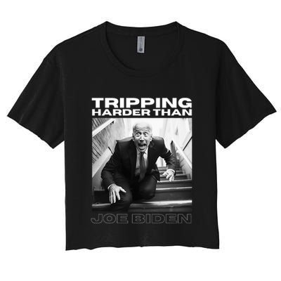 Funny Joe Biden Tripping Harder Than Joe Biden Crop Top