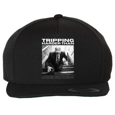 Funny Joe Biden Tripping Harder Than Joe Biden Wool Snapback Cap