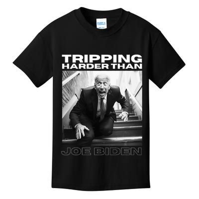 Funny Joe Biden Tripping Harder Than Joe Biden Kids T-Shirt
