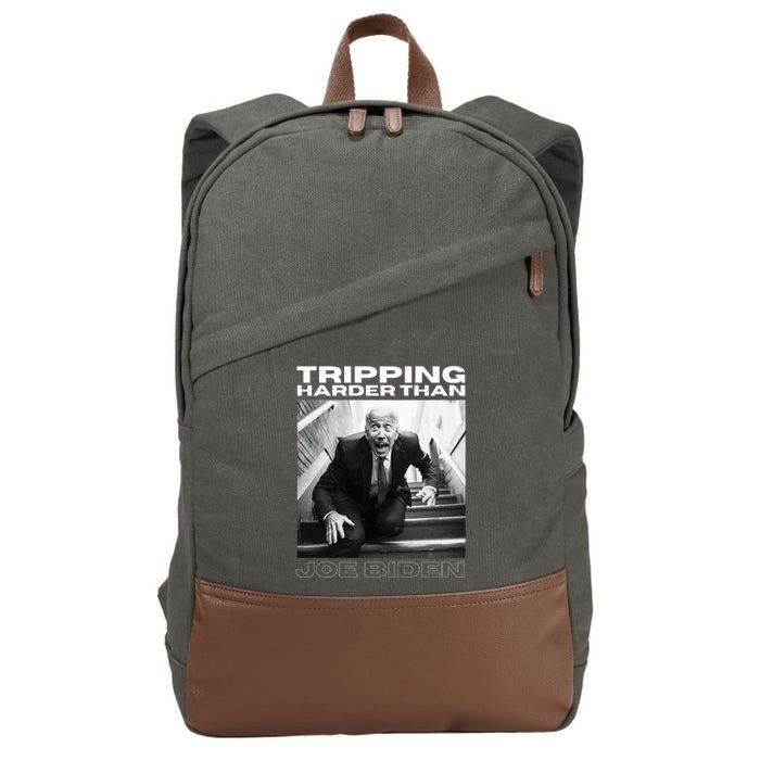 Funny Joe Biden Tripping Harder Than Joe Biden Cotton Canvas Backpack