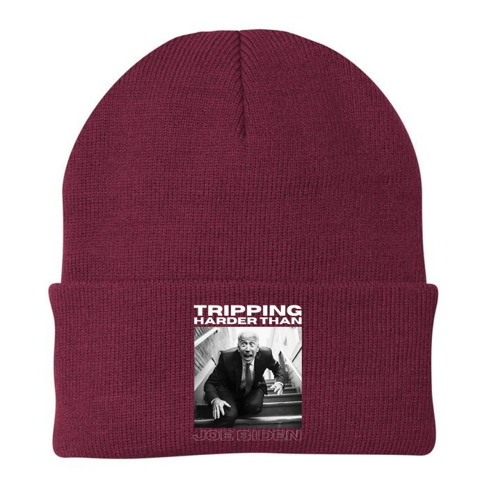 Funny Joe Biden Tripping Harder Than Joe Biden Knit Cap Winter Beanie