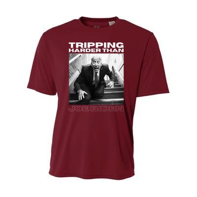 Funny Joe Biden Tripping Harder Than Joe Biden Youth Performance Sprint T-Shirt