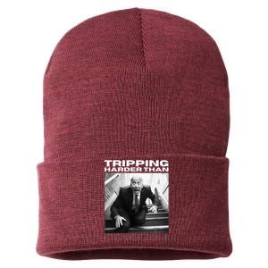 Funny Joe Biden Tripping Harder Than Joe Biden Sustainable Knit Beanie