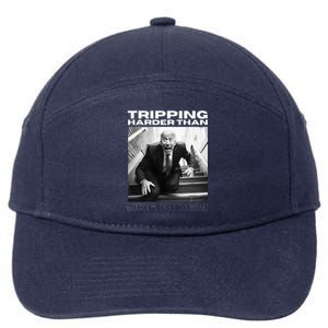 Funny Joe Biden Tripping Harder Than Joe Biden 7-Panel Snapback Hat