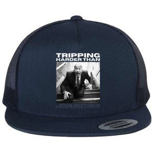 Funny Joe Biden Tripping Harder Than Joe Biden Flat Bill Trucker Hat