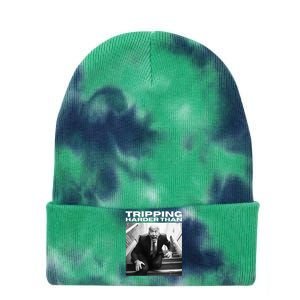 Funny Joe Biden Tripping Harder Than Joe Biden Tie Dye 12in Knit Beanie