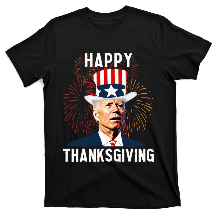 Funny Joe Biden Thanksgiving For Fourth Of July T-Shirt