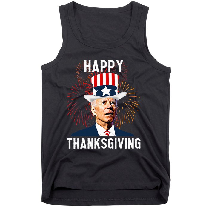 Funny Joe Biden Thanksgiving For Fourth Of July Tank Top