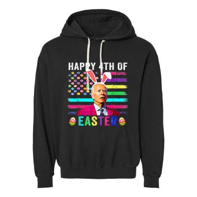 Funny Joe Biden Confused Merry 4th Of Easter Day Garment-Dyed Fleece Hoodie