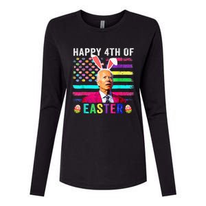 Funny Joe Biden Confused Merry 4th Of Easter Day Womens Cotton Relaxed Long Sleeve T-Shirt