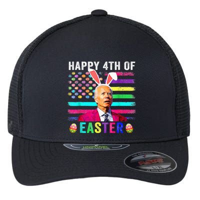 Funny Joe Biden Confused Merry 4th Of Easter Day Flexfit Unipanel Trucker Cap