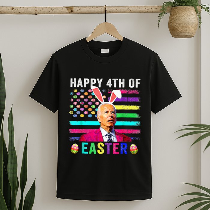 Funny Joe Biden Confused Merry 4th Of Easter Day T-Shirt