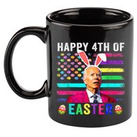 Funny Joe Biden Confused Merry 4th Of Easter Day 11oz C Handle Ceramic Mug