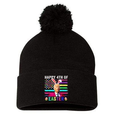 Funny Joe Biden Confused Merry 4th Of Easter Day Pom Pom 12in Knit Beanie