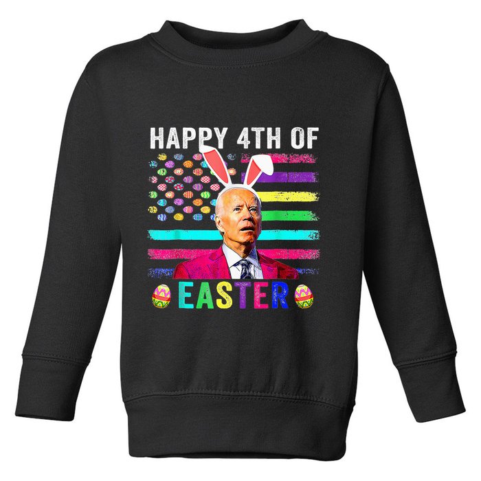 Funny Joe Biden Confused Merry 4th Of Easter Day Toddler Sweatshirt