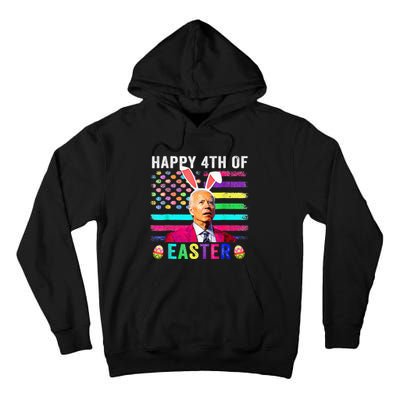 Funny Joe Biden Confused Merry 4th Of Easter Day Tall Hoodie