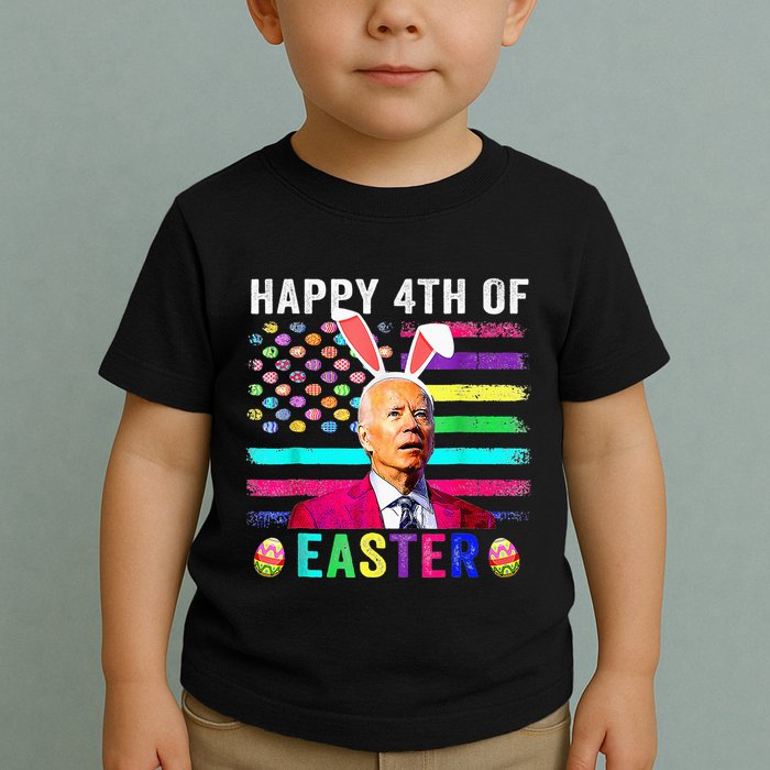 Funny Joe Biden Confused Merry 4th Of Easter Day Toddler T-Shirt