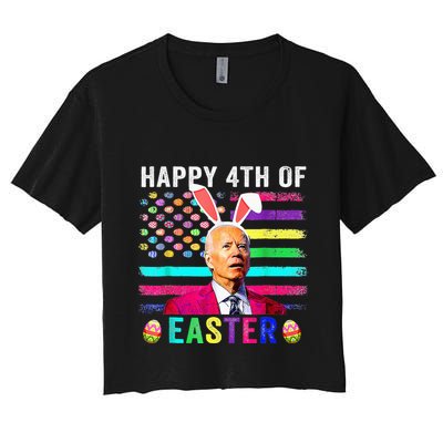 Funny Joe Biden Confused Merry 4th Of Easter Day Crop Top