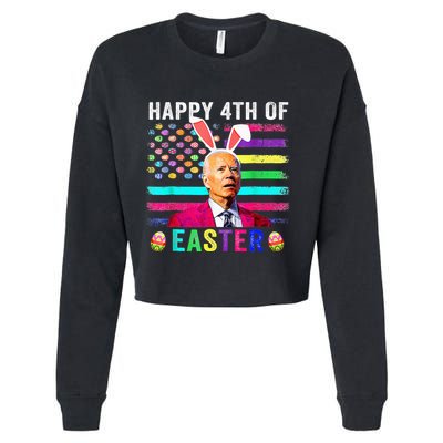 Funny Joe Biden Confused Merry 4th Of Easter Day Cropped Pullover Crew