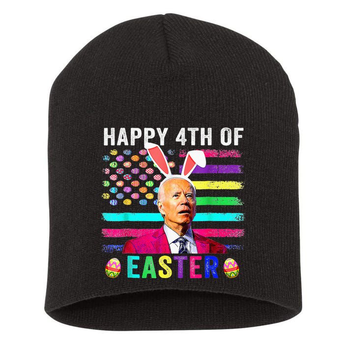 Funny Joe Biden Confused Merry 4th Of Easter Day Short Acrylic Beanie