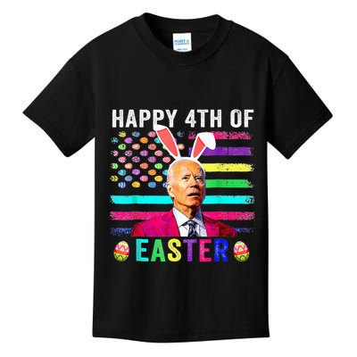 Funny Joe Biden Confused Merry 4th Of Easter Day Kids T-Shirt