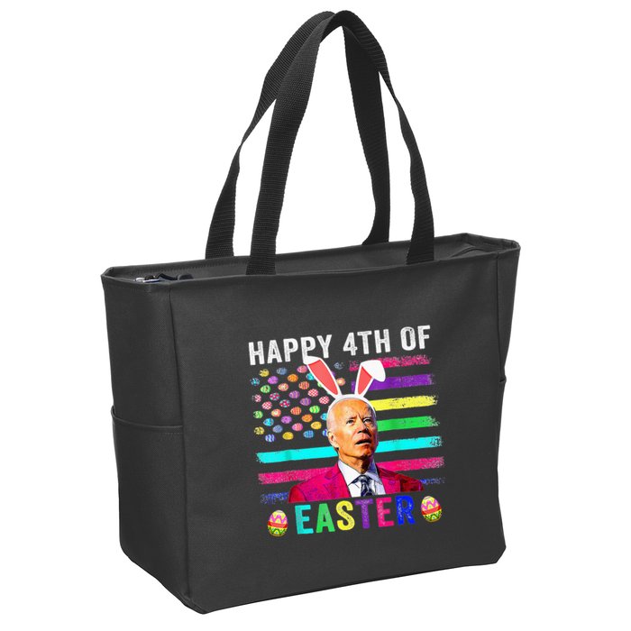 Funny Joe Biden Confused Merry 4th Of Easter Day Zip Tote Bag