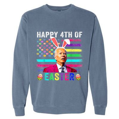 Funny Joe Biden Confused Merry 4th Of Easter Day Garment-Dyed Sweatshirt