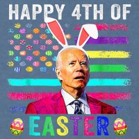 Funny Joe Biden Confused Merry 4th Of Easter Day Garment-Dyed Sweatshirt