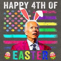 Funny Joe Biden Confused Merry 4th Of Easter Day Cotton Canvas Backpack