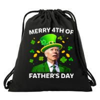 Funny Joe Biden St Patricks Day Merry 4th Of Fathers Day Drawstring Bag