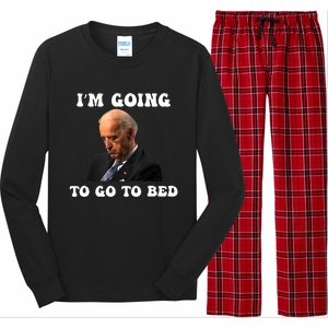 Funny Joe Biden I’m Going To Go To Bed Anti Biden Liberal Long Sleeve Pajama Set