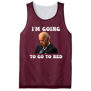 Funny Joe Biden I’m Going To Go To Bed Anti Biden Liberal Mesh Reversible Basketball Jersey Tank