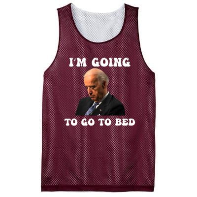 Funny Joe Biden I’m Going To Go To Bed Anti Biden Liberal Mesh Reversible Basketball Jersey Tank