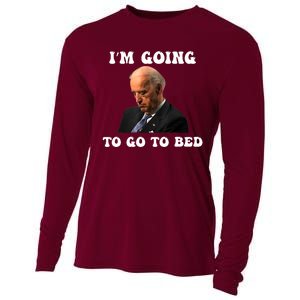 Funny Joe Biden I’m Going To Go To Bed Anti Biden Liberal Cooling Performance Long Sleeve Crew