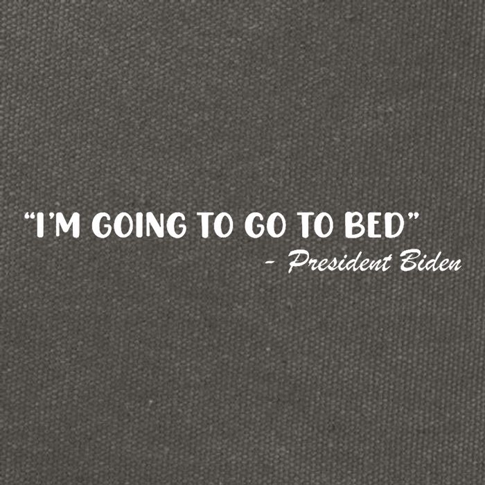 Funny Joe Biden I’m Going To Go To Bed Anti Biden Cotton Canvas Backpack
