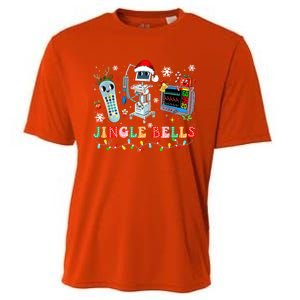 Funny Jingle Bells Telemetry Nurse Christmas Tech Nursing Cute Gift Cooling Performance Crew T-Shirt