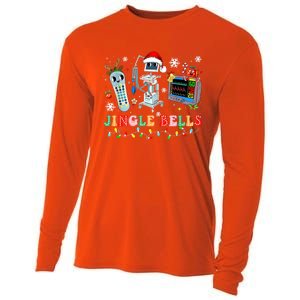 Funny Jingle Bells Telemetry Nurse Christmas Tech Nursing Cute Gift Cooling Performance Long Sleeve Crew