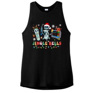 Funny Jingle Bells Telemetry Nurse Christmas Tech Nursing Cute Gift Ladies PosiCharge Tri-Blend Wicking Tank