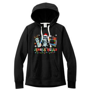 Funny Jingle Bells Telemetry Nurse Christmas Tech Nursing Cute Gift Women's Fleece Hoodie